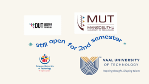 Second Semester Applications in KZN: Universities & Courses Still Open still open for 2nd semester